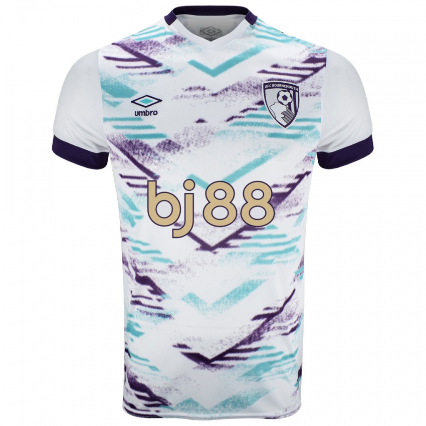 Hombre Camiseta Erin Bloomfield #26 Blanco Verde Púrpura 2ª Equipación 2024/25 La Camisa Argentina