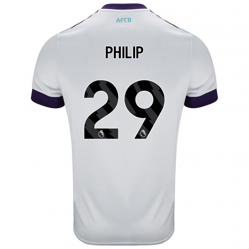 Hombre Camiseta Philip Billing #29 Blanco Verde Púrpura 2ª Equipación 2024/25 La Camisa Argentina