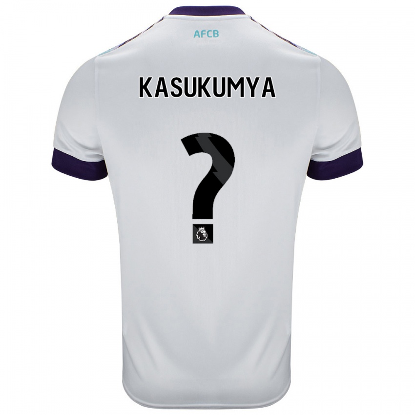 Hombre Camiseta Kashanga Kasukumya #0 Blanco Verde Púrpura 2ª Equipación 2024/25 La Camisa Argentina