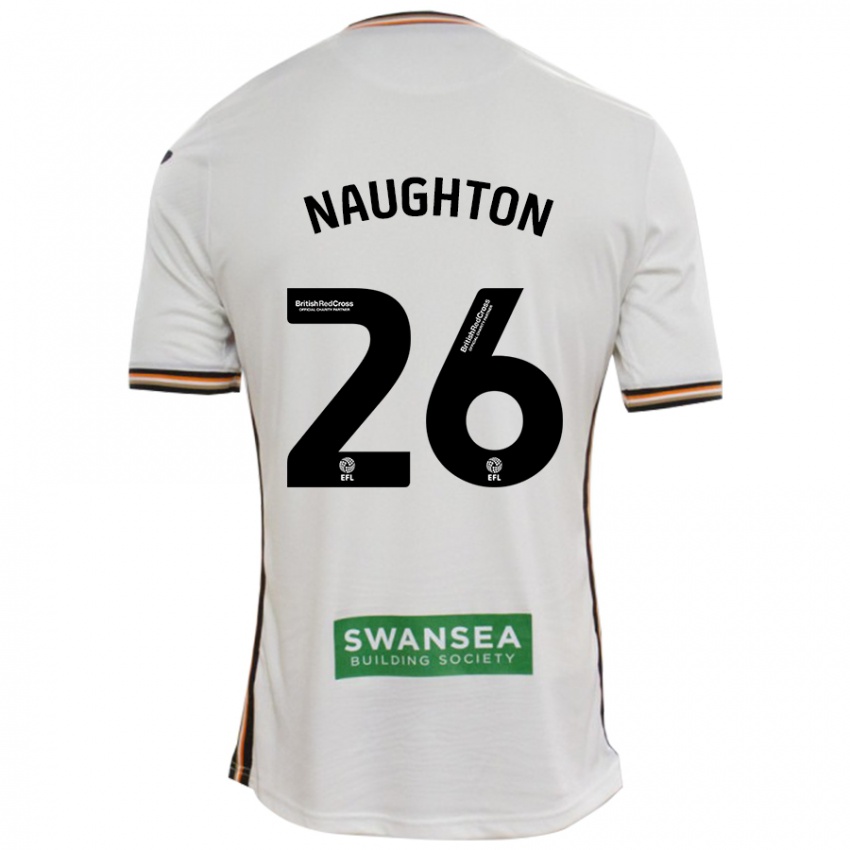 Mujer Camiseta Kyle Naughton #26 Blanco 1ª Equipación 2024/25 La Camisa Argentina