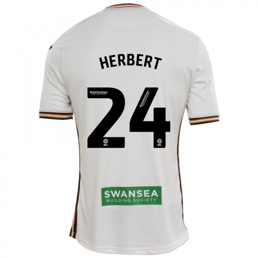 Mujer Camiseta Chelsea Herbert #24 Blanco 1ª Equipación 2024/25 La Camisa Argentina