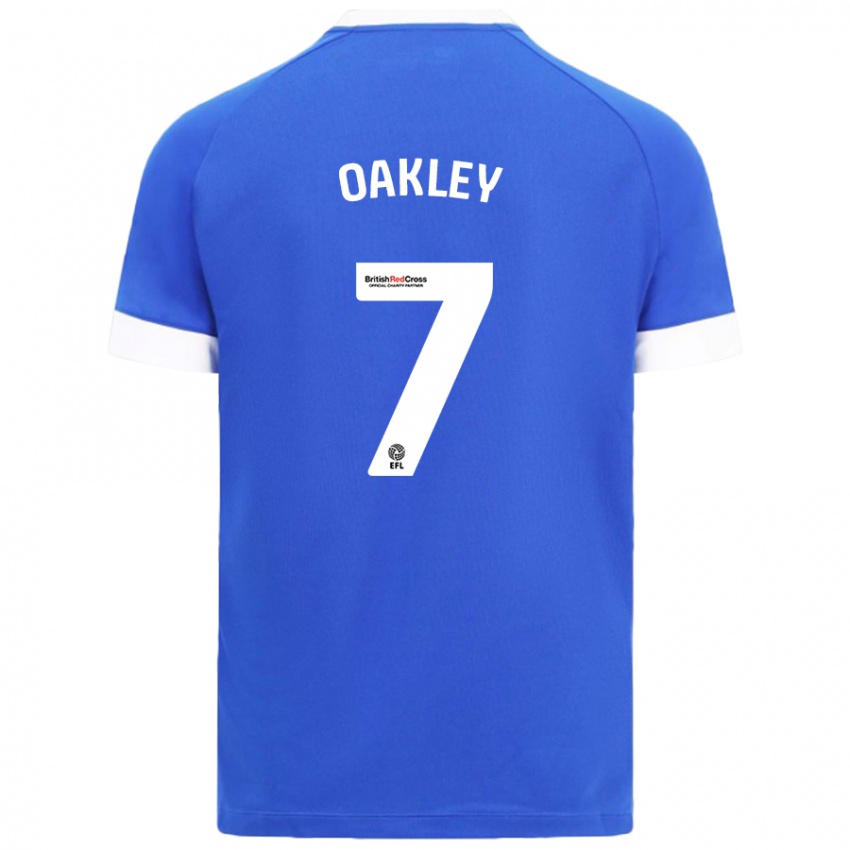 Mujer Camiseta Rhianne Oakley #7 Azul Cielo 1ª Equipación 2024/25 La Camisa Argentina