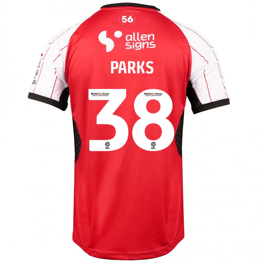 Mujer Camiseta Charlie Parks #38 Blanco 1ª Equipación 2024/25 La Camisa Argentina