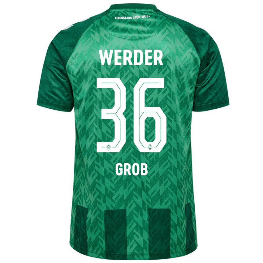 Mujer Camiseta Christian Groß #36 Verde 1ª Equipación 2024/25 La Camisa Argentina