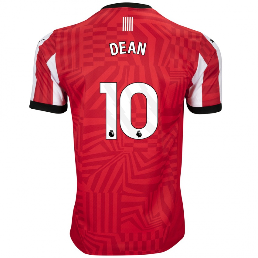 Mujer Camiseta Rianna Dean #10 Rojo Blanco 1ª Equipación 2024/25 La Camisa Argentina