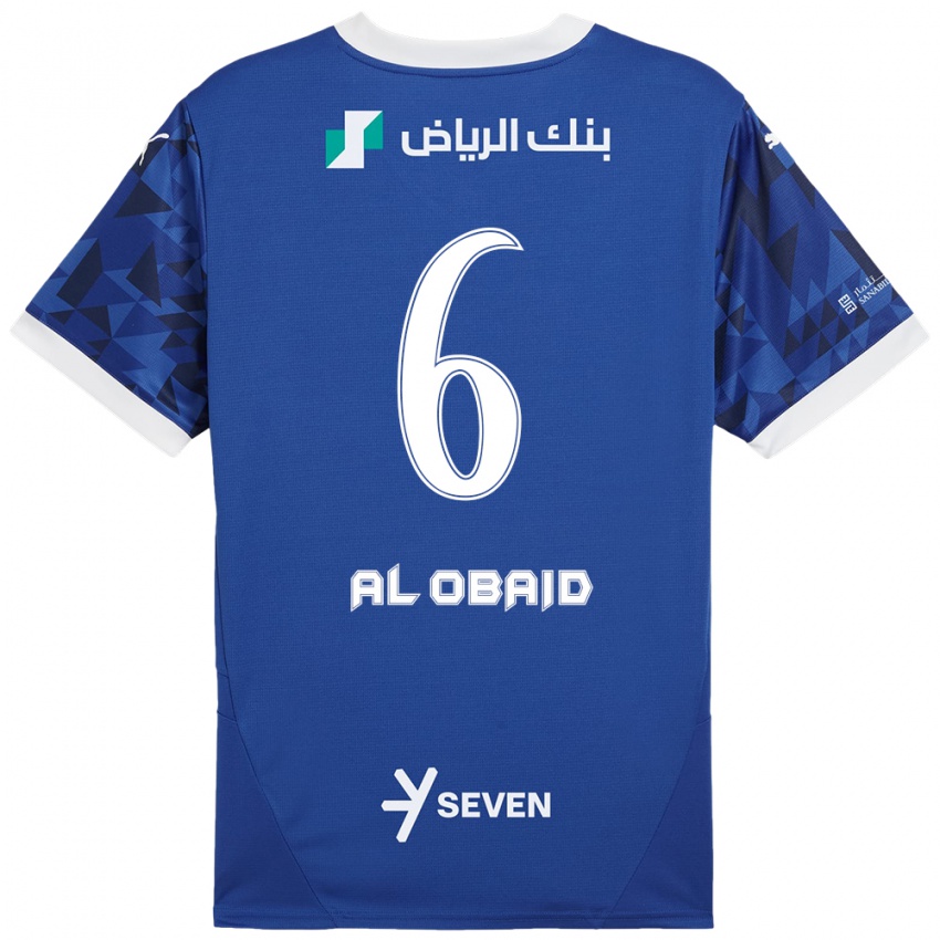 Mujer Camiseta Lulu Al-Obaid #6 Azul Oscuro Blanco 1ª Equipación 2024/25 La Camisa Argentina