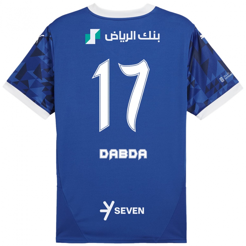 Mujer Camiseta Claudia Dabda #17 Azul Oscuro Blanco 1ª Equipación 2024/25 La Camisa Argentina