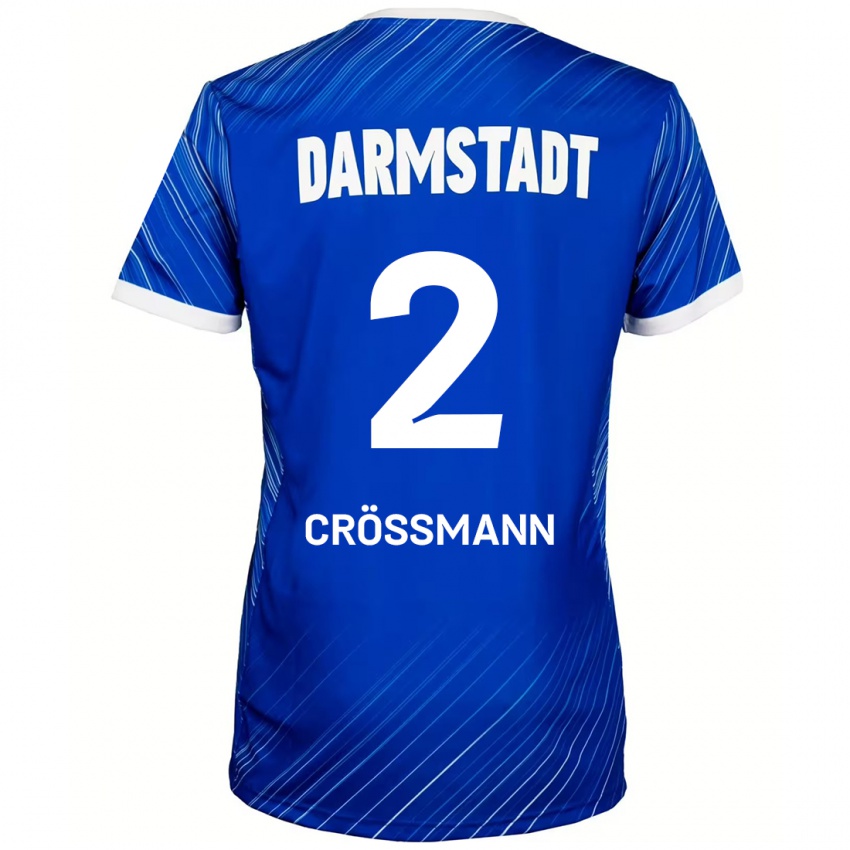 Mujer Camiseta Elias Crößmann #2 Azul Blanco 1ª Equipación 2024/25 La Camisa Argentina