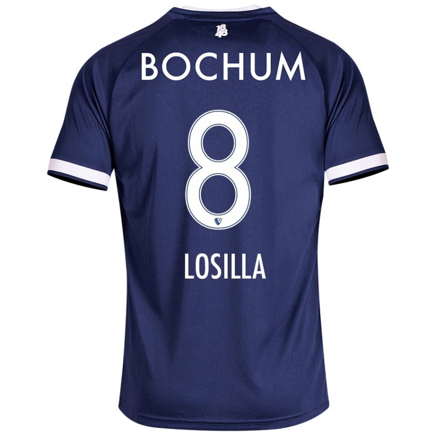 Mujer Camiseta Anthony Losilla #8 Azul Oscuro 1ª Equipación 2024/25 La Camisa Argentina