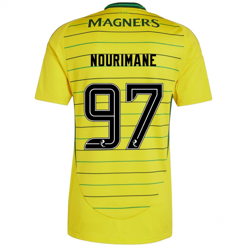 Mujer Camiseta Addi Nourimane #97 Amarillo 2ª Equipación 2024/25 La Camisa Argentina