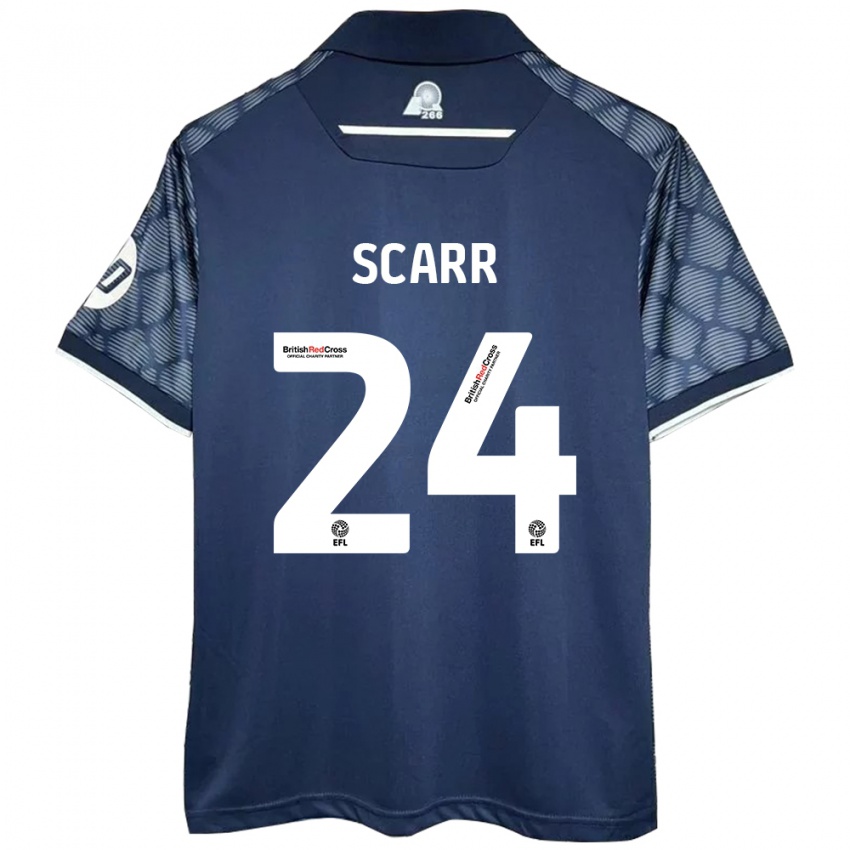 Mujer Camiseta Dan Scarr #24 Negro 2ª Equipación 2024/25 La Camisa Argentina