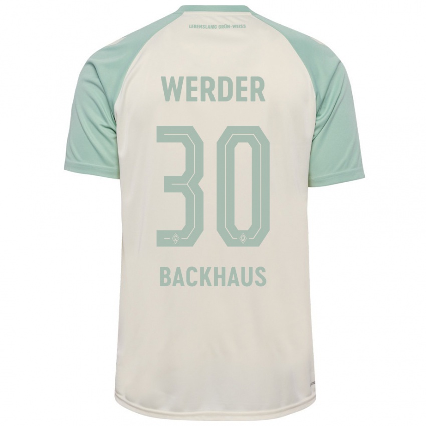 Mujer Camiseta Mio Backhaus #30 Blanquecino Verde Claro 2ª Equipación 2024/25 La Camisa Argentina