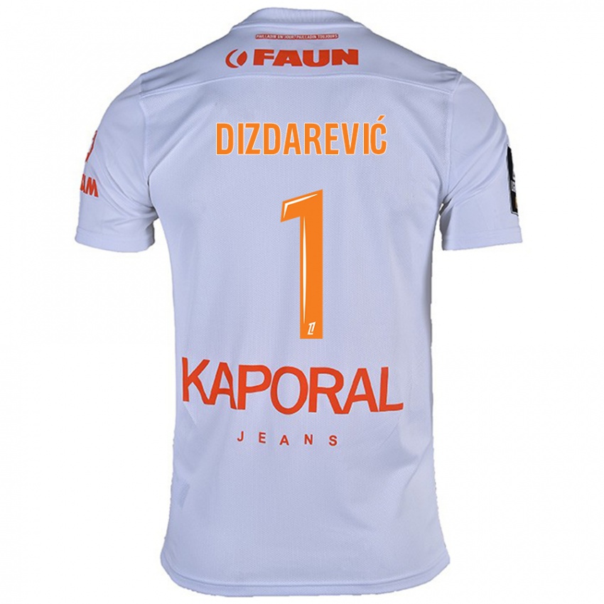 Mujer Camiseta Belmin Dizdarevic #1 Blanco 2ª Equipación 2024/25 La Camisa Argentina