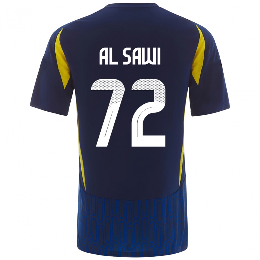 Mujer Camiseta Etaf Al-Sawi #72 Azul Amarillo 2ª Equipación 2024/25 La Camisa Argentina