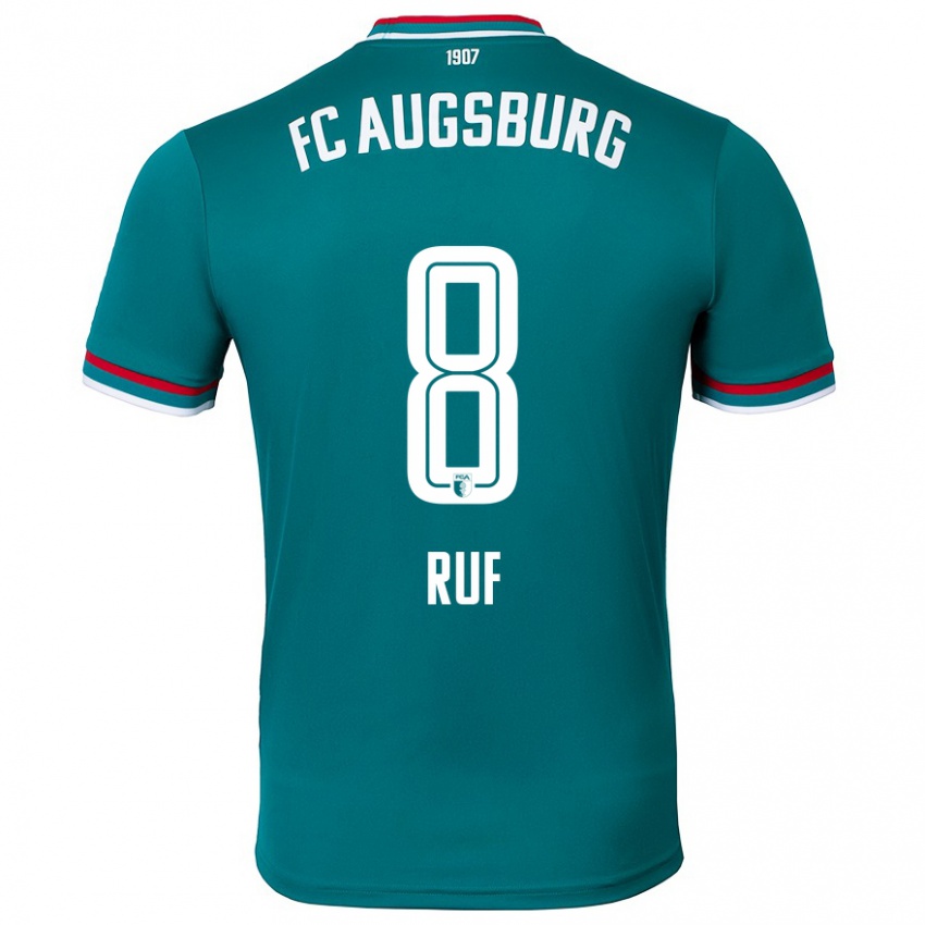 Mujer Camiseta Jonas Ruf #8 Verde Oscuro 2ª Equipación 2024/25 La Camisa Argentina