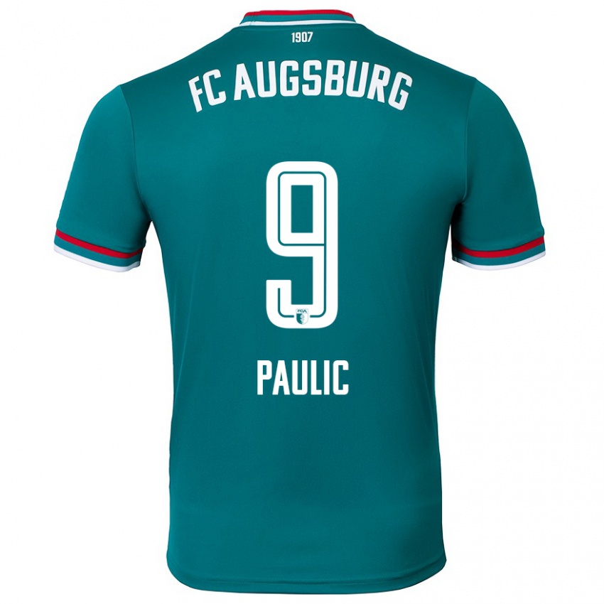 Mujer Camiseta Anthony Paulic #9 Verde Oscuro 2ª Equipación 2024/25 La Camisa Argentina