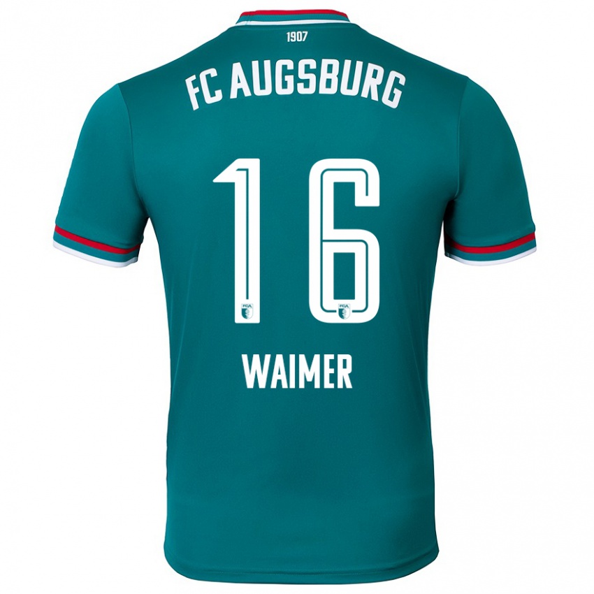 Mujer Camiseta Johannes Waimer #16 Verde Oscuro 2ª Equipación 2024/25 La Camisa Argentina