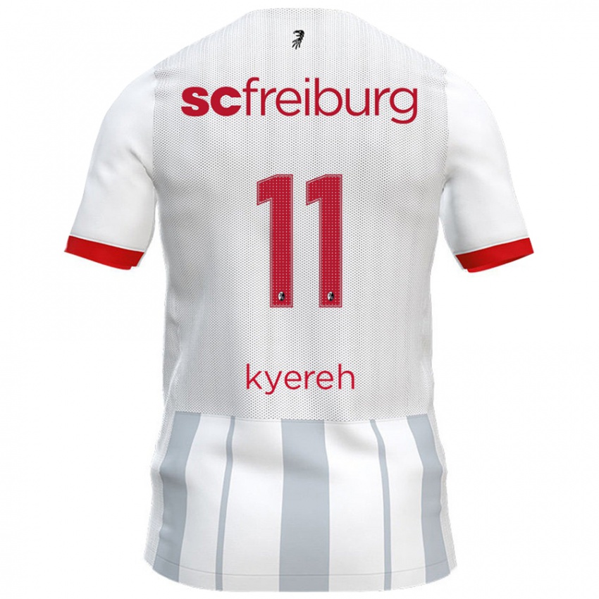 Mujer Camiseta Daniel-Kofi Kyereh #11 Blanco Gris 2ª Equipación 2024/25 La Camisa Argentina