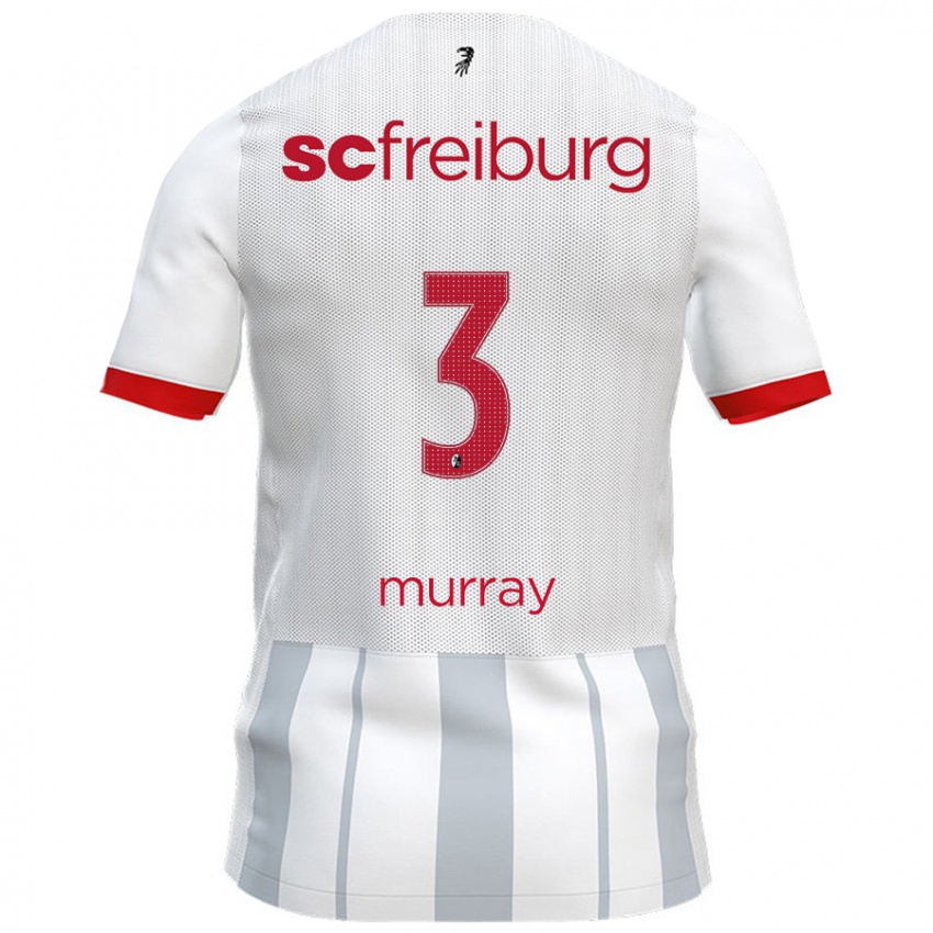 Mujer Camiseta Drew Murray #3 Blanco Gris 2ª Equipación 2024/25 La Camisa Argentina