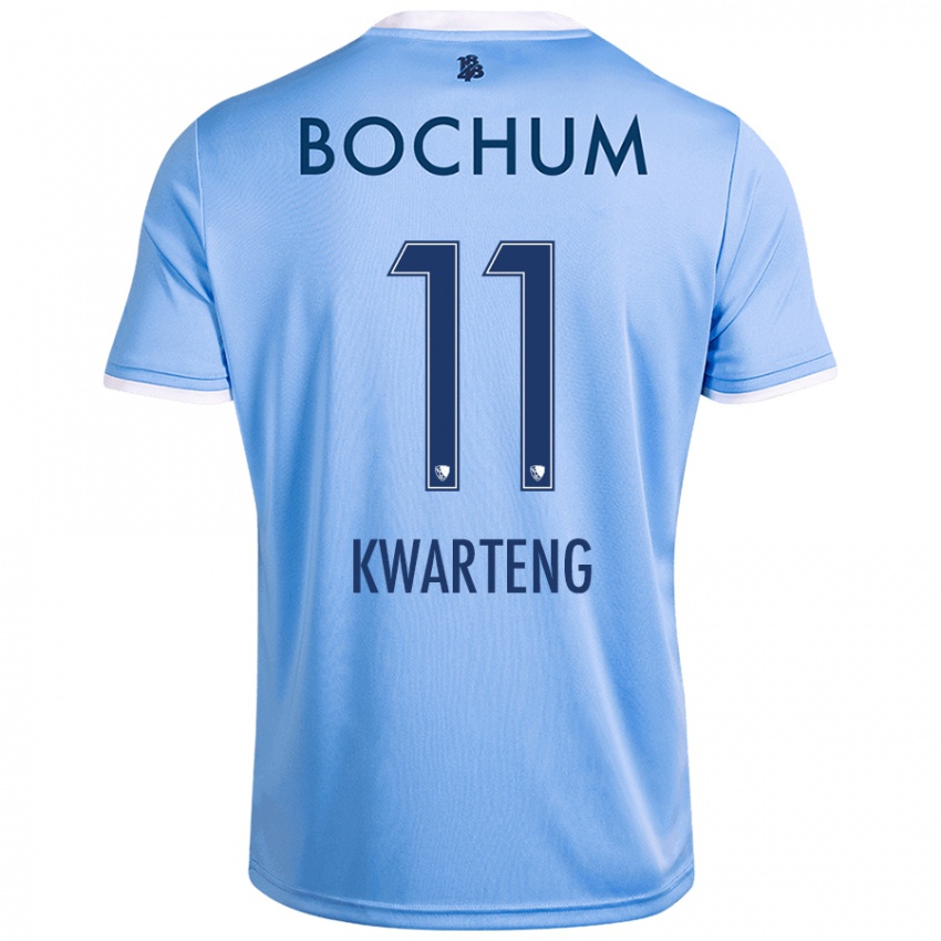 Mujer Camiseta Moritz-Broni Kwarteng #11 Azul Cielo 2ª Equipación 2024/25 La Camisa Argentina