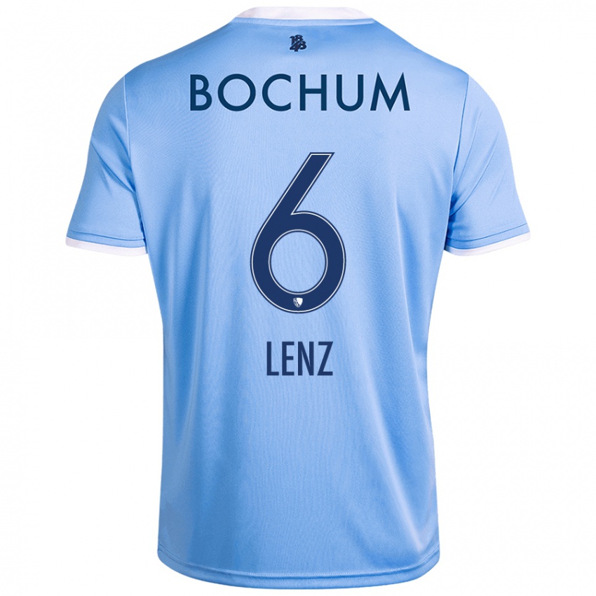 Mujer Camiseta Cajetan Lenz #6 Azul Cielo 2ª Equipación 2024/25 La Camisa Argentina