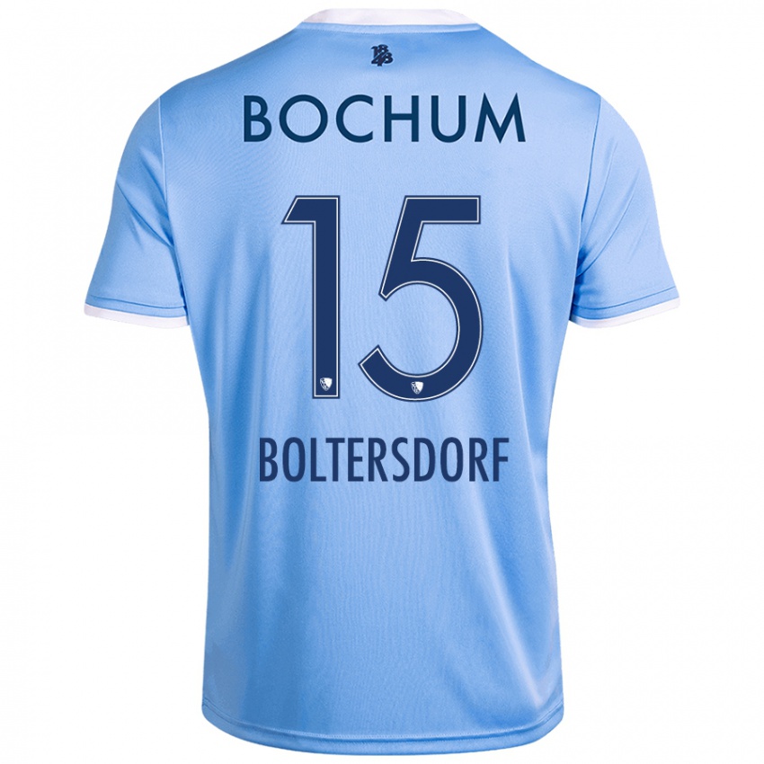 Mujer Camiseta Sebastian Boltersdorf #15 Azul Cielo 2ª Equipación 2024/25 La Camisa Argentina