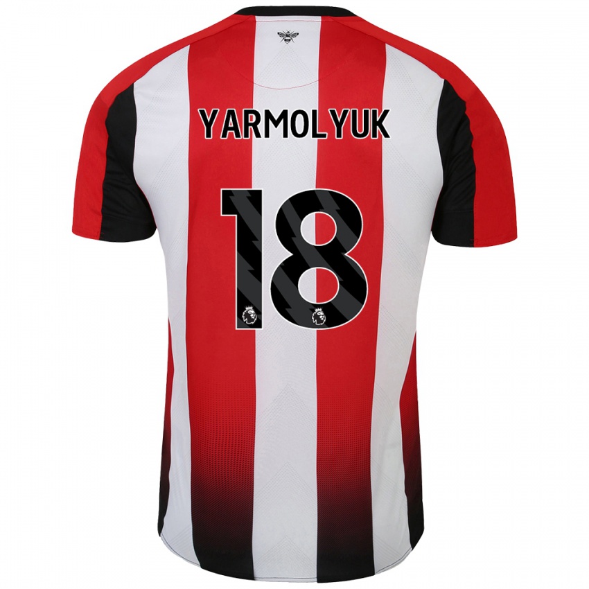 Niño Camiseta Yegor Yarmolyuk #18 Rojo Blanco 1ª Equipación 2024/25 La Camisa Argentina