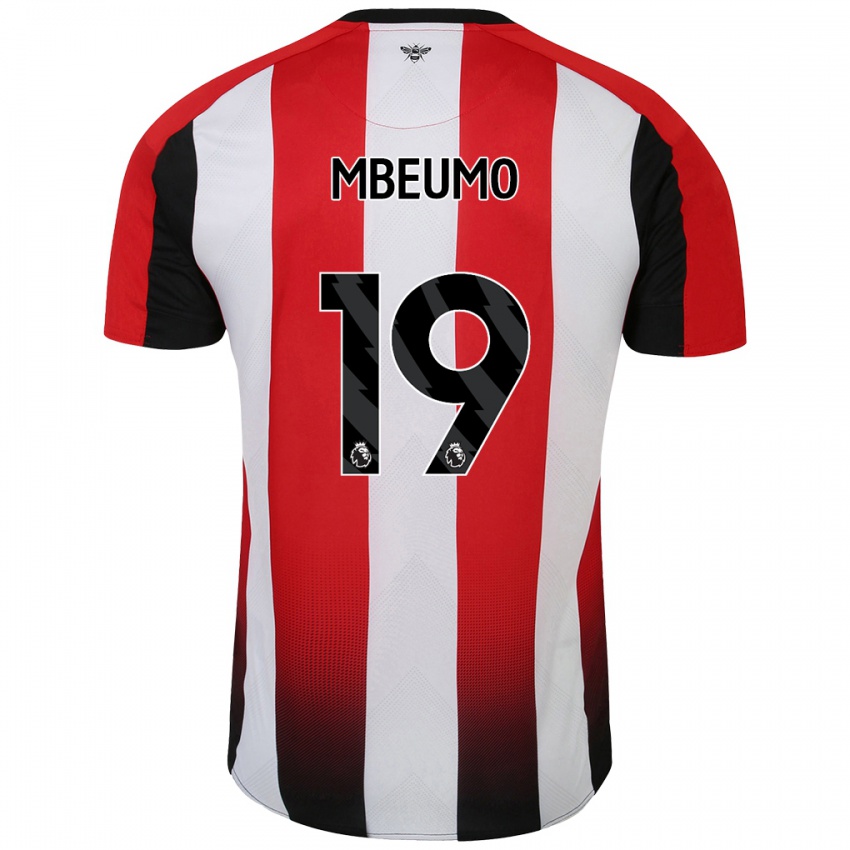 Niño Camiseta Bryan Mbeumo #19 Rojo Blanco 1ª Equipación 2024/25 La Camisa Argentina