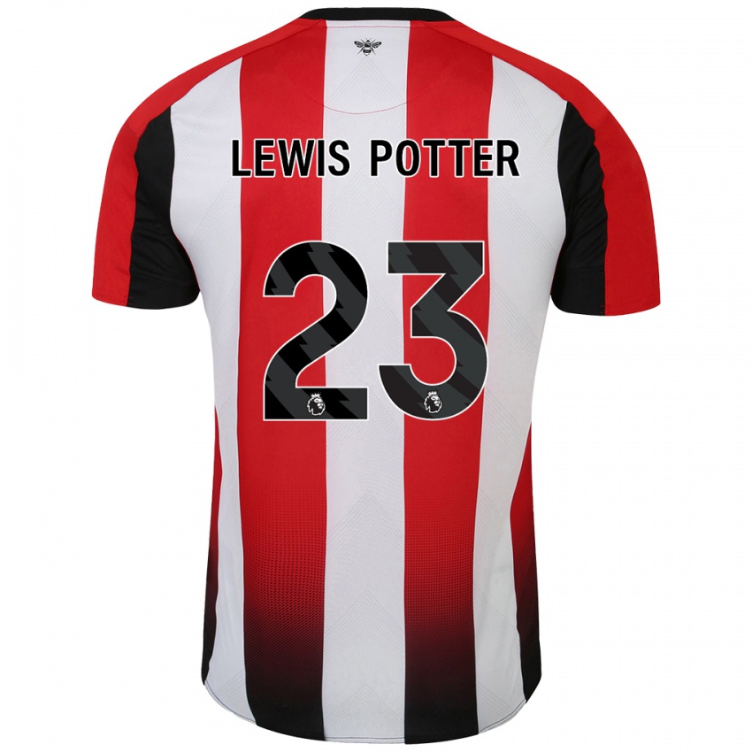 Niño Camiseta Keane Lewis-Potter #23 Rojo Blanco 1ª Equipación 2024/25 La Camisa Argentina