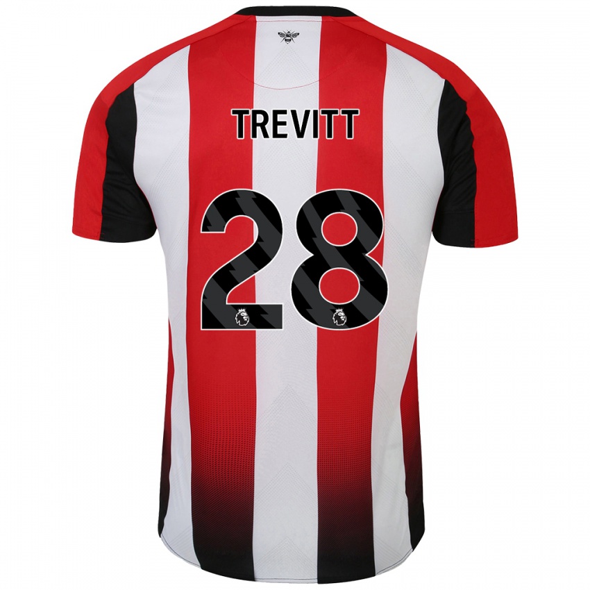 Niño Camiseta Ryan Trevitt #28 Rojo Blanco 1ª Equipación 2024/25 La Camisa Argentina