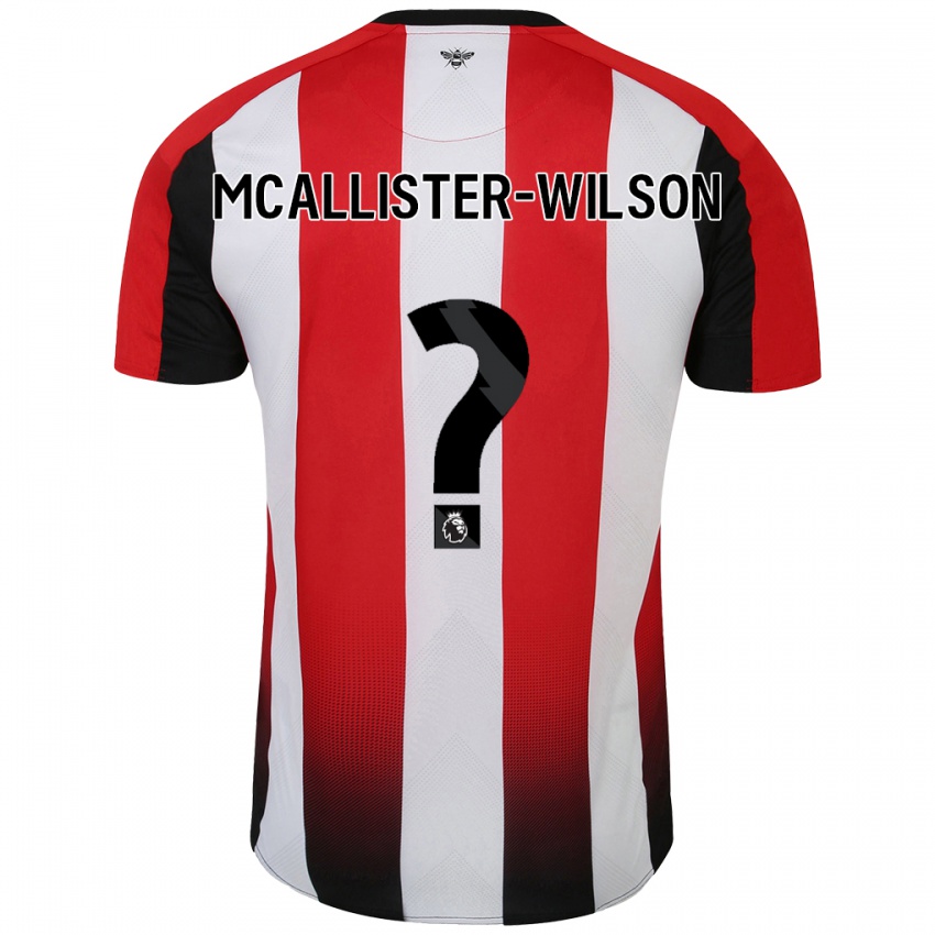 Niño Camiseta Zack Mcallister-Wilson #0 Rojo Blanco 1ª Equipación 2024/25 La Camisa Argentina