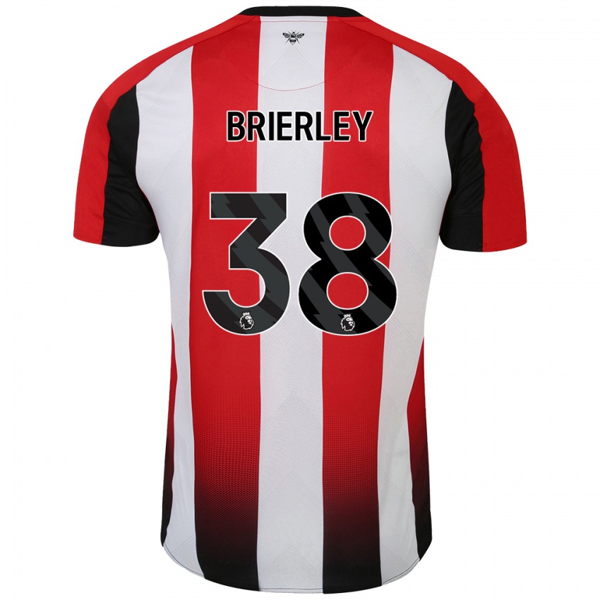 Niño Camiseta Ethan Brierley #38 Rojo Blanco 1ª Equipación 2024/25 La Camisa Argentina