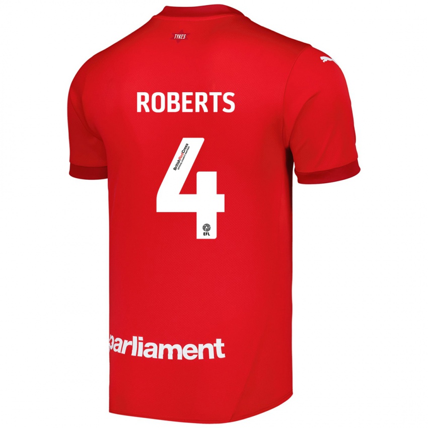 Niño Camiseta Marc Roberts #4 Rojo 1ª Equipación 2024/25 La Camisa Argentina