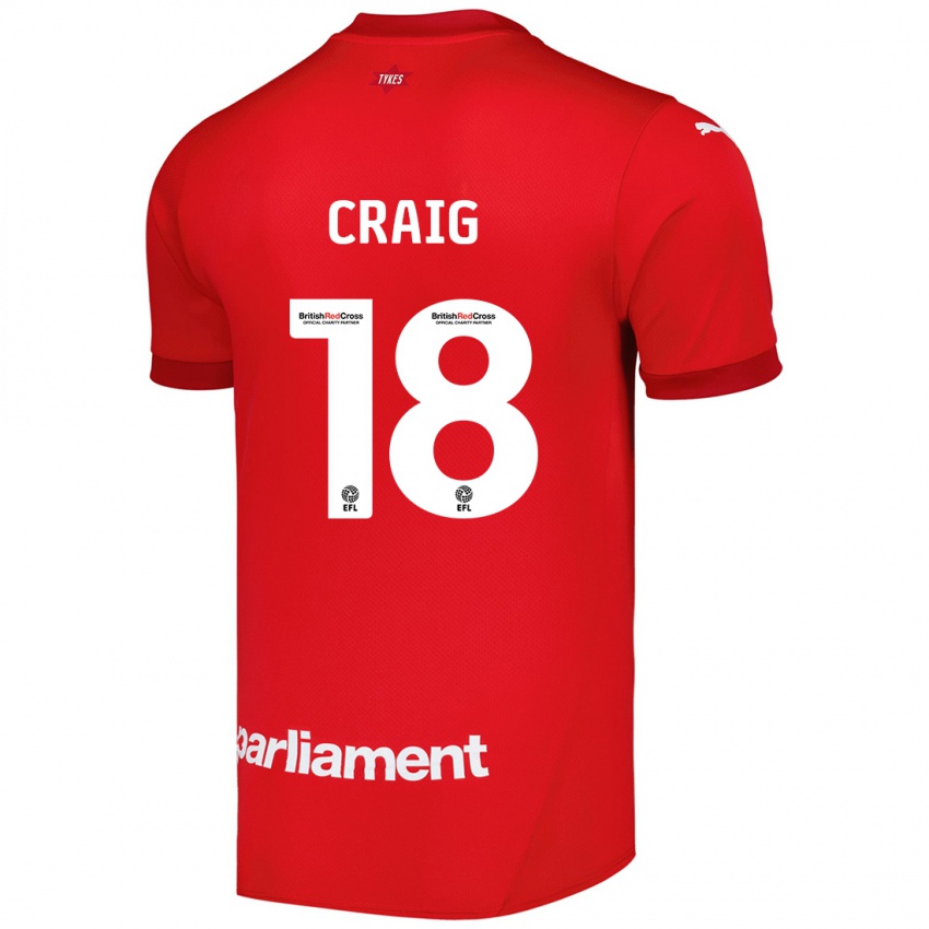 Niño Camiseta Matthew Craig #18 Rojo 1ª Equipación 2024/25 La Camisa Argentina