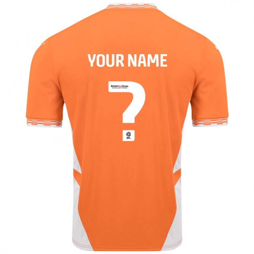 Niño Camiseta Su Nombre #0 Naranja Blanco 1ª Equipación 2024/25 La Camisa Argentina