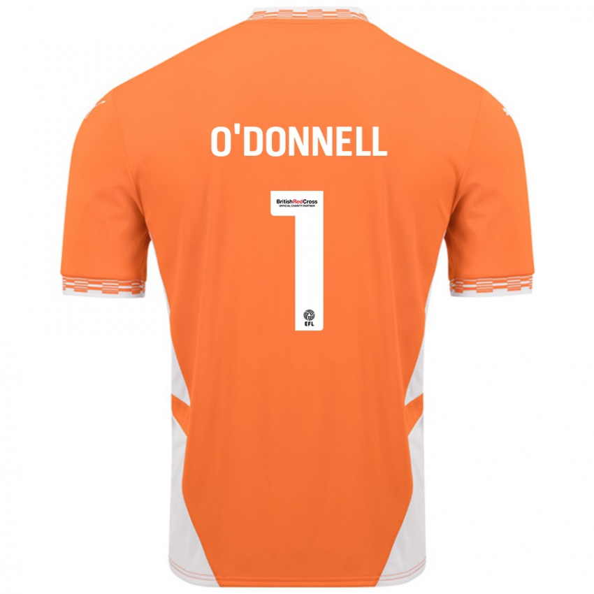 Niño Camiseta Richard O'donnell #1 Naranja Blanco 1ª Equipación 2024/25 La Camisa Argentina