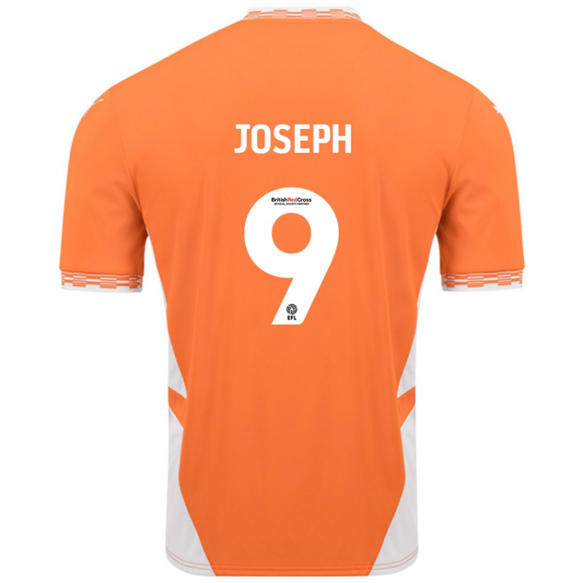 Niño Camiseta Kyle Joseph #9 Naranja Blanco 1ª Equipación 2024/25 La Camisa Argentina