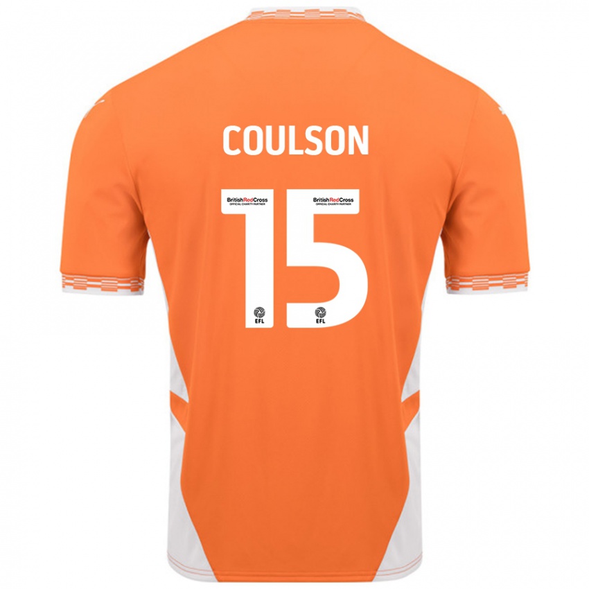 Niño Camiseta Hayden Coulson #15 Naranja Blanco 1ª Equipación 2024/25 La Camisa Argentina