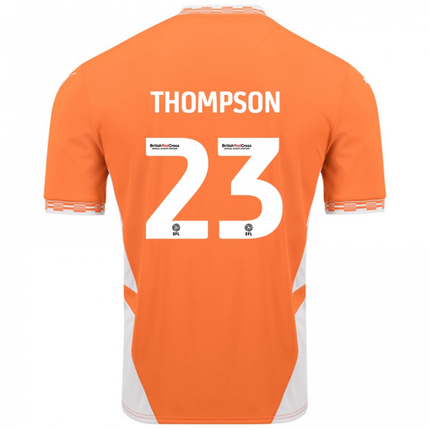 Niño Camiseta Dominic Thompson #23 Naranja Blanco 1ª Equipación 2024/25 La Camisa Argentina