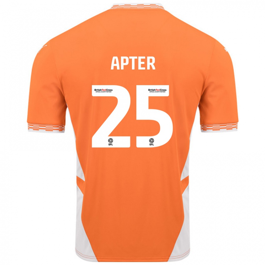 Niño Camiseta Rob Apter #25 Naranja Blanco 1ª Equipación 2024/25 La Camisa Argentina