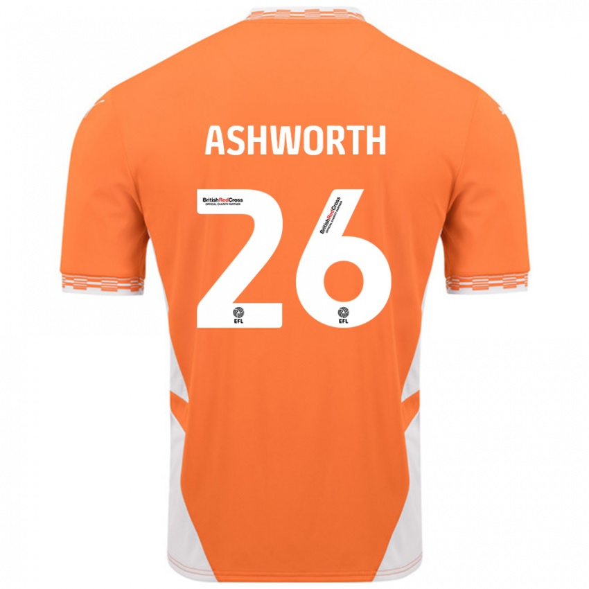 Niño Camiseta Zac Ashworth #26 Naranja Blanco 1ª Equipación 2024/25 La Camisa Argentina