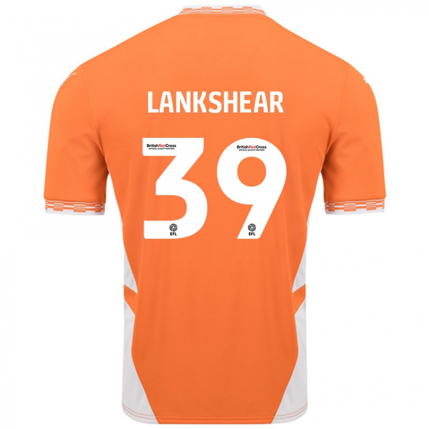 Niño Camiseta Alex Lankshear #39 Naranja Blanco 1ª Equipación 2024/25 La Camisa Argentina