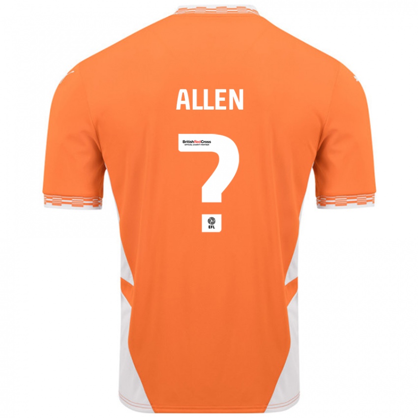 Niño Camiseta Karen Allen #0 Naranja Blanco 1ª Equipación 2024/25 La Camisa Argentina