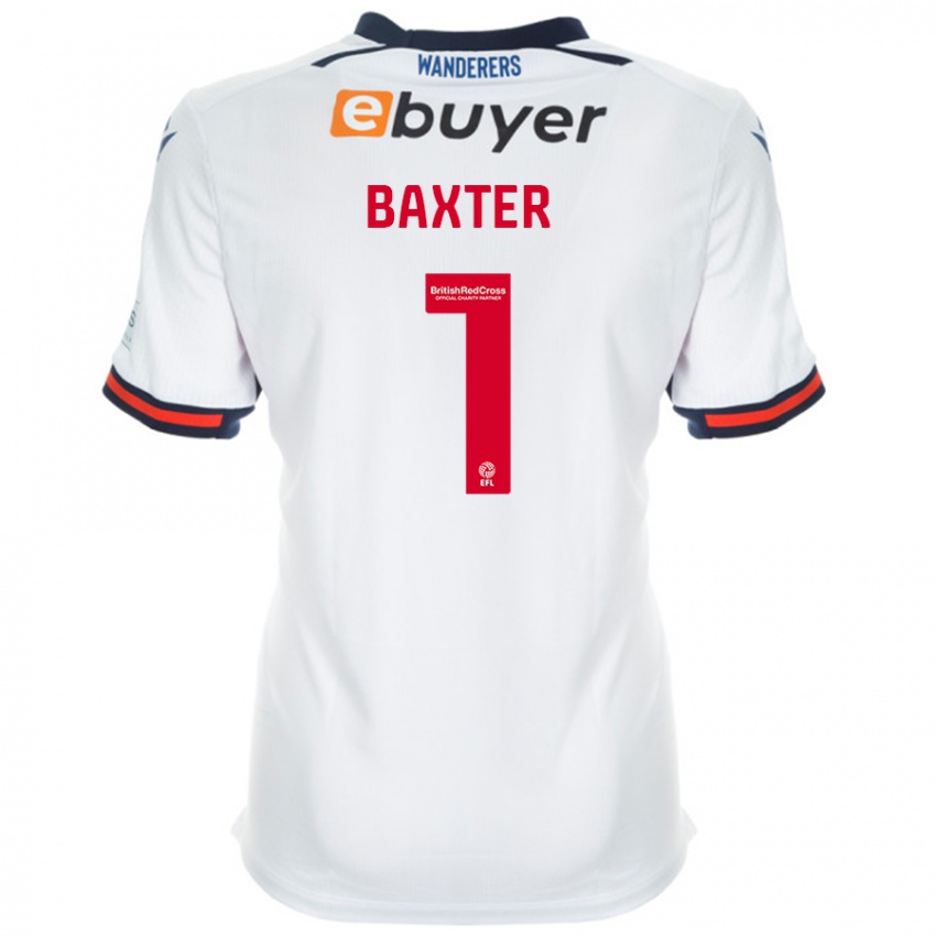 Niño Camiseta Nathan Baxter #1 Blanco 1ª Equipación 2024/25 La Camisa Argentina