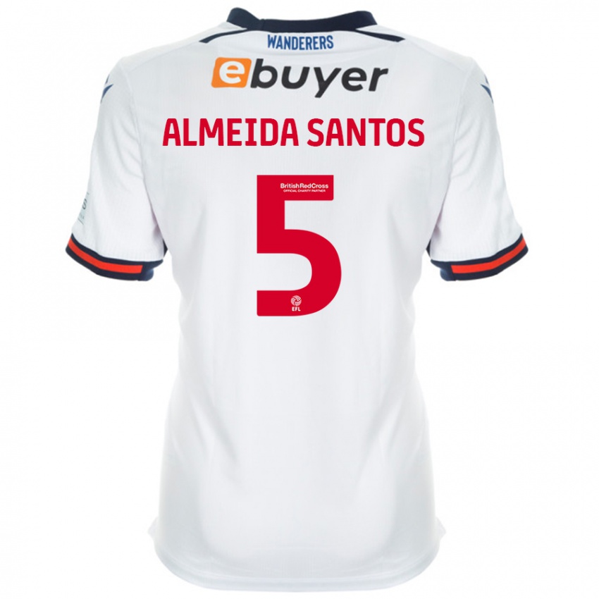 Niño Camiseta Ricardo Santos #5 Blanco 1ª Equipación 2024/25 La Camisa Argentina