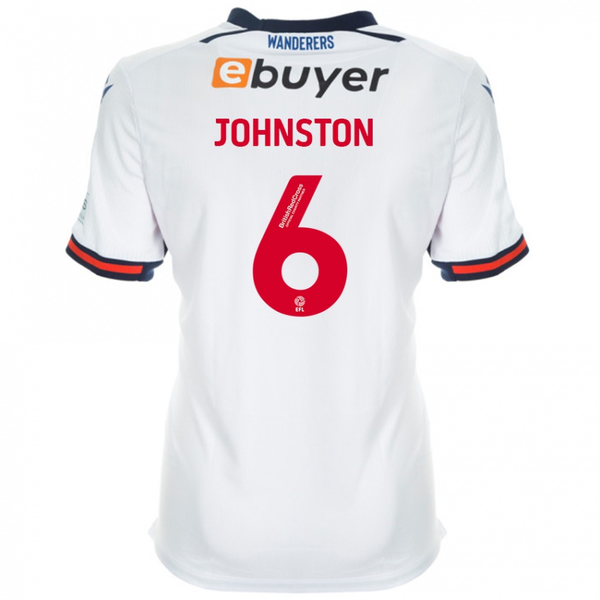 Niño Camiseta George Johnston #6 Blanco 1ª Equipación 2024/25 La Camisa Argentina