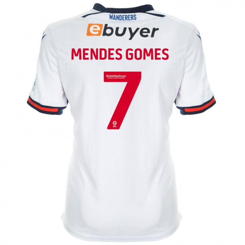 Niño Camiseta Carlos Mendes #7 Blanco 1ª Equipación 2024/25 La Camisa Argentina