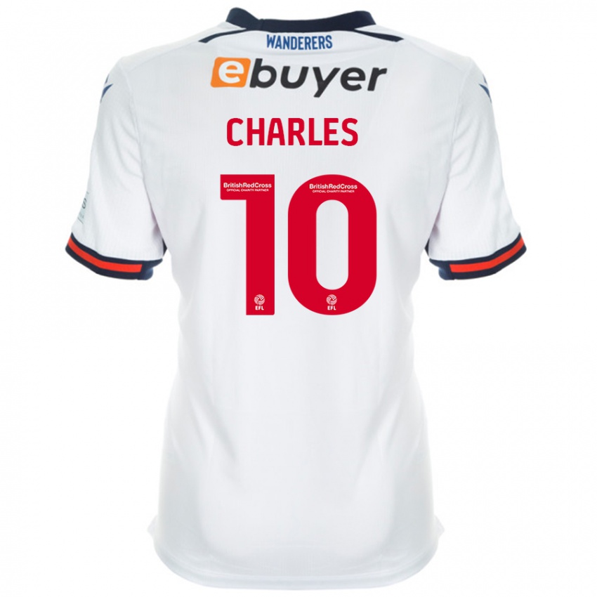 Niño Camiseta Dion Charles #10 Blanco 1ª Equipación 2024/25 La Camisa Argentina