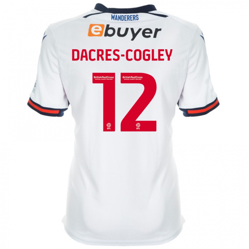 Niño Camiseta Josh Dacres-Cogley #12 Blanco 1ª Equipación 2024/25 La Camisa Argentina