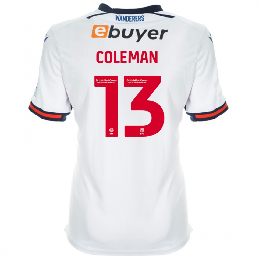 Niño Camiseta Joel Coleman #13 Blanco 1ª Equipación 2024/25 La Camisa Argentina